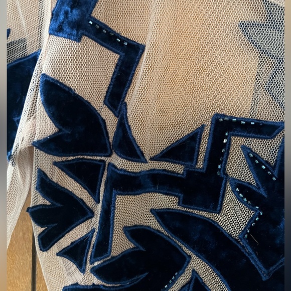 Rare For Love and Lemons FL&L Vienna Velvet Lace Sheer Crop Top XS - Picture 6 of 15